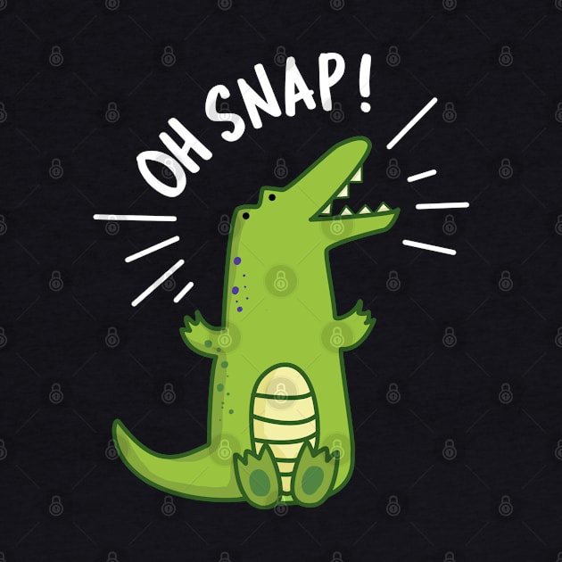 Oh Snap Cute Crocodile Pun by punnybone